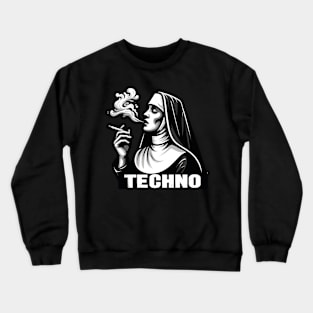 Renaissance Beats: Smoking Nun Techno Tee Crewneck Sweatshirt